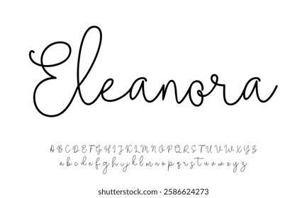 Bold and script alphabets. Vector font duo.