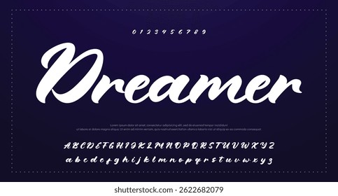 Bold and script alphabets. Vector font duo