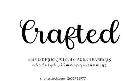 Bold and script alphabets. Vector font duo.