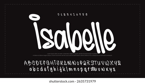 Bold and script alphabets. Vector font duo.