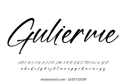 Bold and script alphabets. Vector font duo.