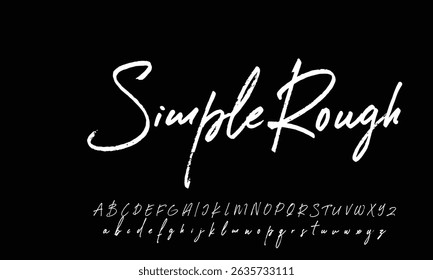Bold and script alphabets. Vector font duo.