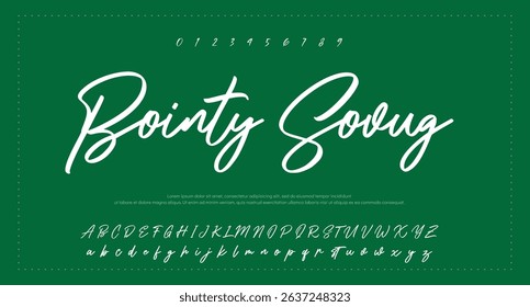 Bold and script alphabets. Vector font duo.