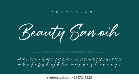  Bold and script alphabets. Vector font duo.