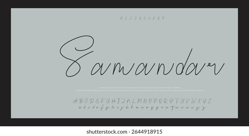 Bold and script alphabets. Vector font duo 