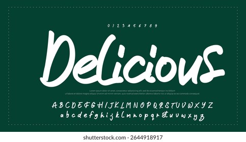 Bold and script alphabets. Vector font duo 