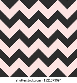 Bold seamless chevron vector pattern in pink and black. Both classic and modern, great for bedding, textiles, paper items, fashion accessories and pillows. Strong 2-color statement.