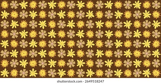 Bold seamless pattern featuring organic leaves and flowers. Editable vector illustration perfect for creative design use.