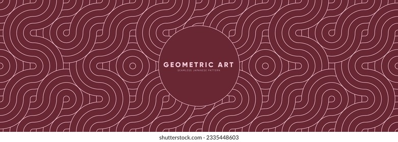 Bold, Seamless Pattern Ornament. Japanese Tradition Inspired Geometric Design