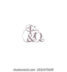 fett serif initiale Kalligraphie EQ elegante und luxuriöse Konzept Hochzeitskonzept Monogramm