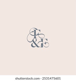 bold caligrafia inicial serif FF elegante e luxuoso conceito casamento conceito monograma letra