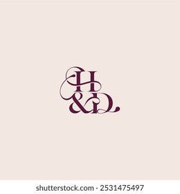 bold serif initial calligraphy wedding concept monogram letter elegant and luxury concept HD