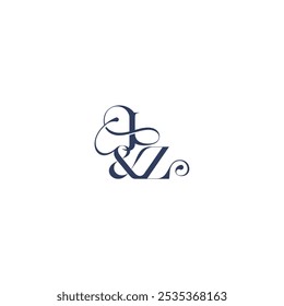 bold serif initial calligraphy wedding concept monogram letter elegant and luxury concept JZ