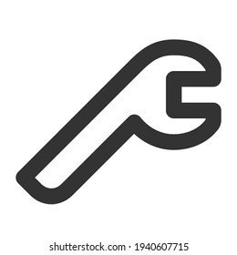 kühn eingestelltes Symbol auf weißem Hintergrund