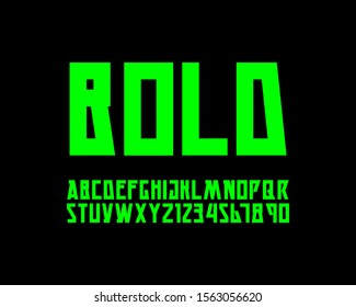 Bold Sharp Edgy Font Set In Vector Format