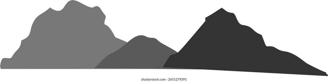 Bold Silhouette of Mountain Climbing