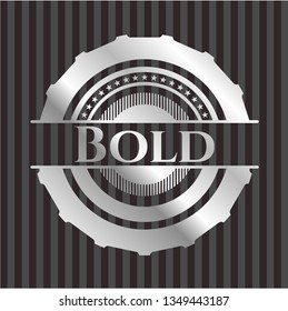 Bold silver emblem or badge