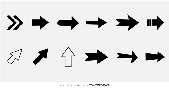 Bold and Simple Arrow Icons for Navigational Tools