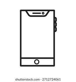 A bold, simple line-art icon of a classic telephone receiver. Excellent vector symbol for communication, customer service, contact buttons, and telephony concepts.