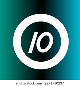 A bold, simple logo featuring a geometric circle shape, with the number ten in an eye-catching font to create a memorable symbol.