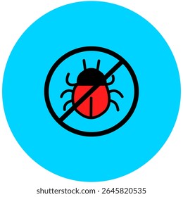  A bold, simplified icon of a virus, perfect for conveying concepts of digital threats, cyber security, or biological contagion. 