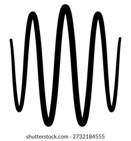 Forma de onda sinusoidal en negrita que representa la señal periódica