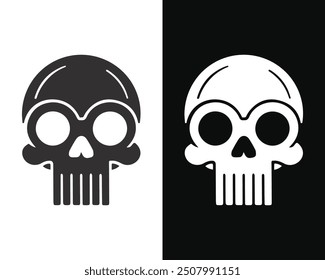 A bold skull vector illustration, ideal for logos, t-shirts, or posters. Add a touch of boldness to your designs.