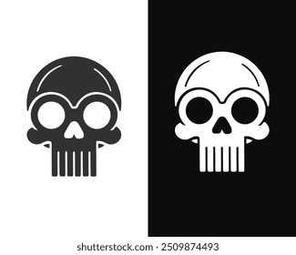 A bold skull vector illustration, ideal for logos, t-shirts, or posters. Add a touch of boldness to your designs.