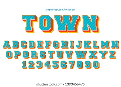Bold slab serif high quality typography font design