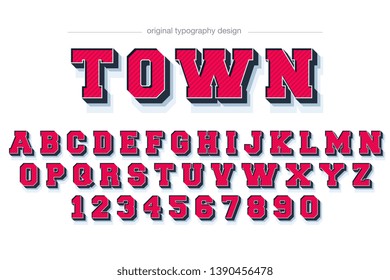 Bold slab serif high quality typography font design