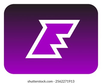 The bold slanted "E" letter logo sharp corners is made from a basic triangle shape. A modern and futuristic logo that shows speed, courage and masculinity. Perfect for display fonts, titles, logotype.