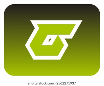 The bold slanted "G" letter logo sharp corners is made from a basic triangle shape. A modern and futuristic logo that shows speed, courage and masculinity. Perfect for display fonts, titles, logotype.