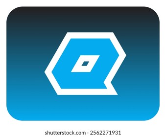 The bold slanted "O" letter logo sharp corners is made from a basic triangle shape. A modern and futuristic logo that shows speed, courage and masculinity. Perfect for display fonts, titles, logotype.