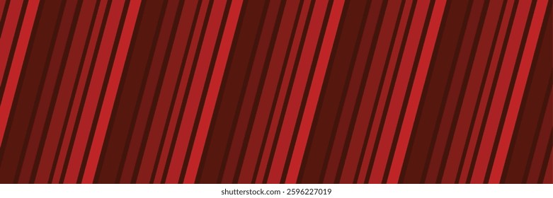 A bold, slanted striped pattern in multiple shades of red on a darker red background.