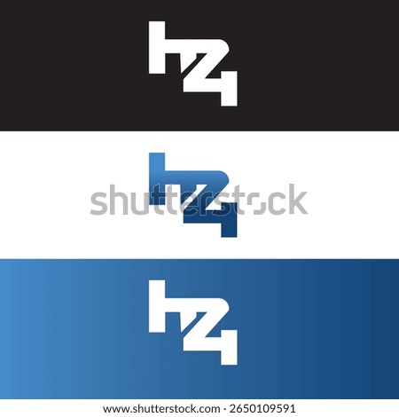 A bold slash cuts through the “H,” guiding the eye to the adjacent “24” and creating dynamic tension, with 3 versions of logo blue, black and white color