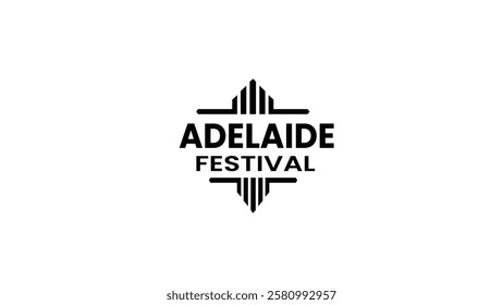 A bold and sleek Adelaide Festival logo featuring modern typography and a creative geometric pattern, representing the city's vibrant arts and cultural event