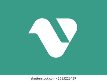 Bold and smooth logo letter V make it a flow sense