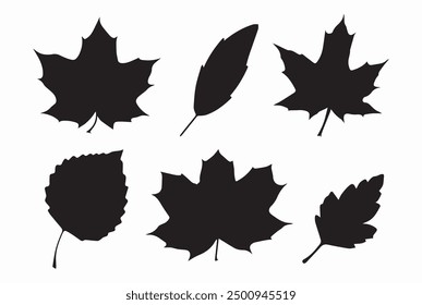 Bold, solid black maple leaf silhouette with crisp edges and clean design