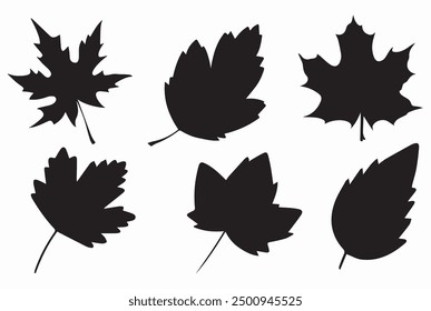 Bold, solid black maple leaf silhouette with crisp edges and clean design