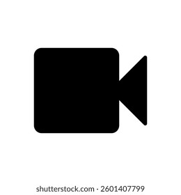 Bold Solid Video Camera Icon