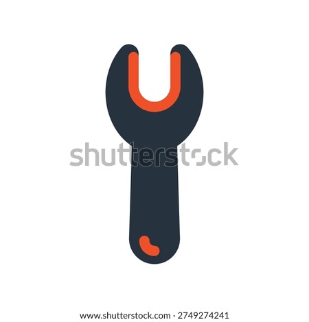 Bold Spanner Symbol for Maintenance and Mechanical Adjustment