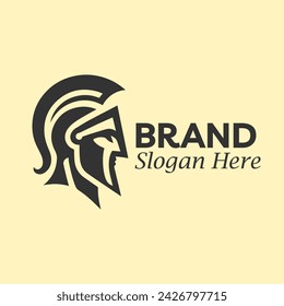 Bold Spartan Elegance. Modern warrior emblem. Brand logo