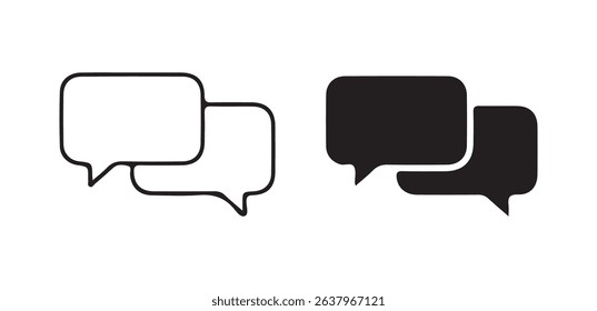 Bold Speech Bubble Icons – Messaging Symbols with Text and Ellipsis. vector illustration eps 10