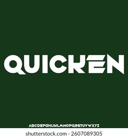 Bold speed stripe font vector