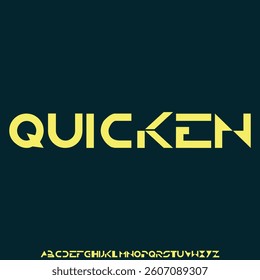 Bold speed stripe font vector