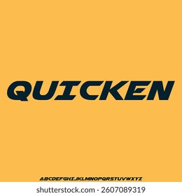 Bold speed stripe font vector