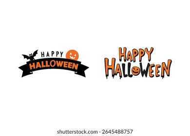 Vetor de texto "Feliz Halloween" ousado e assustador perfeito para o design de camiseta. Ideal para vestuário com tema de Halloween, impressão sob demanda e mercadoria festiva. Gráfico escalável de alta qualidade.
