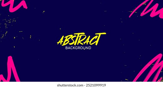 Bold Sport Background with Neon Pink Colors Brush Strokes in a Graffiti Style. Vibrant Sporty Abstract Background with Grunge Texture Design Elements