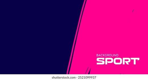 Bold Sport Background with Neon Pink Colors Brush Strokes in a Graffiti Style. Vibrant Sporty Abstract Background with Grunge Texture Design Elements