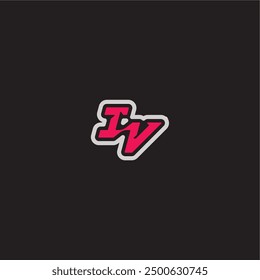 bold sporty gaming style dynamic line monogram logo letter cool esport concept IV